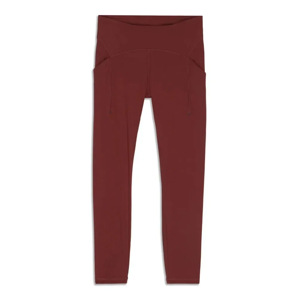 NWT Lululemon Power Thru HR Tight 25 Date Brown Training Leggings Sz 2